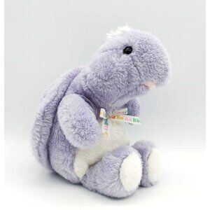 BABY GUND PURPLE SPEEDY TURTLE Rattle Plush 1991 Vintage